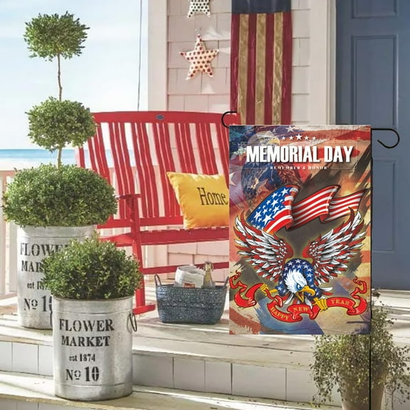 Double-Sided USA Garden Flag – 12x18 Inch 4th of July Patriotic Decor for Porch, Yard, Farmhouse, All-Weather Outdoor/Indoor American Flag with Grommets – Independence Day, Memorial Day, Veterans Day