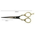 thumbnail image 2 of G4 J2 Japanese Steel Barber Hair Cutting Scissors Shears Tempered Stainless Razor Sharp Mustache Haircut Hairdresser (5.5 inch, Black Gold), 2 of 2
