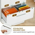 thumbnail image 6 of Uforic Wood File Cabinet with 4-Drawer, Storage Office Cabinet for Home Office, White, 6 of 6