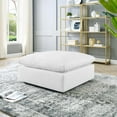 thumbnail image 3 of Modway Commix Down Filled Overstuffed Vegan Leather Ottoman in White, 3 of 8