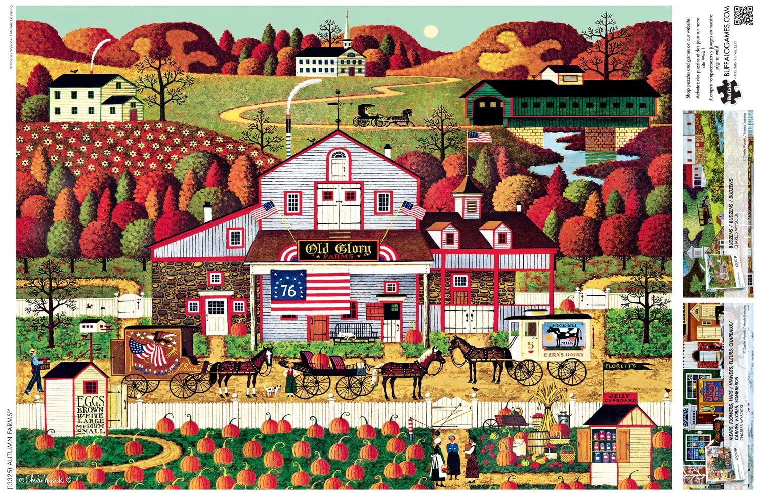 Buffalo Games 1000-Piece Autumn Farms Interlocking Jigsaw Puzzle for Adults Ages 14+