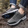 thumbnail image 6 of Men's Low-Top Lace-Up Hiking Shoes Mesh Spliced Upper Air Cushion Sole Rugged Outsole Outdoor Walking Sneakers, 6 of 6