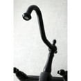 thumbnail image 4 of Kingston Brass KS1240PKL Duchess Double-Handle Wall-Mount Bridge Kitchen Faucet, Matte Black, 4 of 8