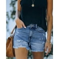 thumbnail image 3 of ONLYSHE Casual Shorts for Women Denim High Waist Shorts with Pockets Blue S, 3 of 6