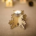 thumbnail image 5 of EUDIDV Christmas Decorations Bicycle rearview mirror Candle Snowflake Shape Wooden Romantic Candlestick For Wedding, 5 of 8