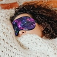thumbnail image 5 of WIRESTER Silk Sleep Eye Mask for Sleeping With Adjustable Strap, Blackout Sleep Mask, Blindfold Night Eye Masks for Women Men Adults Kids - Purple Nebula Galaxy, 5 of 7