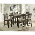 thumbnail image 7 of JERFIT Counter Height Dining Chairs Set of 2, Dark Brown Wood Slat-Back Design with Padded Fabric Seat for Kitchen Island and Breakfast Bar, 7 of 7