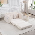 thumbnail image 4 of CQSXDA 2 In 1 Convertible Sofa Bed With Fold Out Floor Couch Design With Pillows For Lounge Settings, Beige, 4 of 19