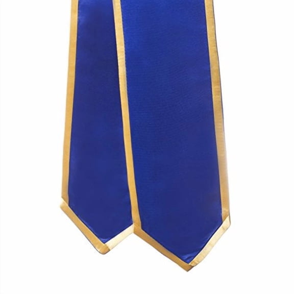 Honors Graduation Academic 72" Classic End Honor Stoles/Sahes (Royal Blue w/Gold Trim)