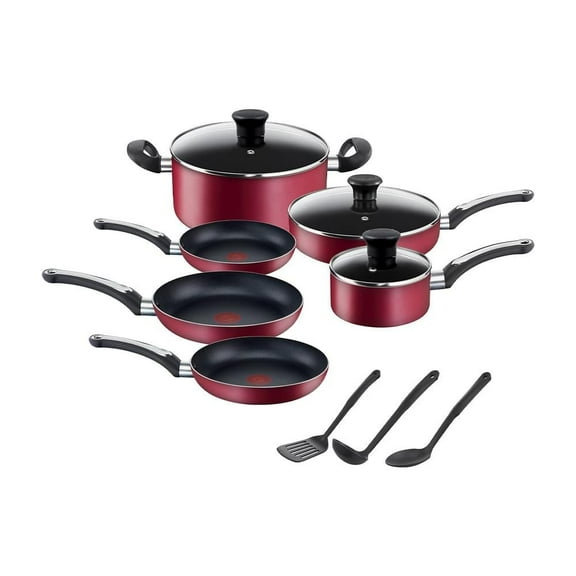 Batería de cocina T-fal Character 12pz Roja