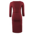thumbnail image 3 of Ecavus Women Maternity Dress For Baby Shower Wine Red M, 3 of 3