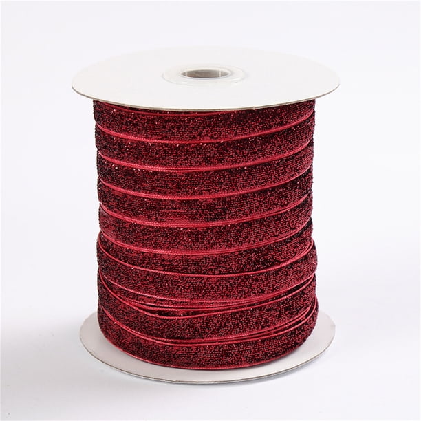 Cinta de Colores de 1 Cm para Lazos Navideños, Regalo, Ropa, Embalaje, Accesorios, 50 Yardas