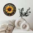 thumbnail image 6 of Sunflower Wall Clock Farmhouse Decor 10-Inch Silent Wooden Wall Clock, Battery Operated (AA Batteries Not Included), Artistic Home Decor, 6 of 7