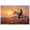 Unframe-style, variant on Indigenous Rider on Spotted Horse Canvas Wall Art Majestic Sunset Desert Landscape Fine Art Print Western Artwork Home Decor for Living Room Bedroom Office