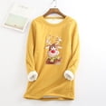 thumbnail image 1 of Tenues Grande Taille pour Femmes, Mode Décontractée d'Hiver, sous-Couche Chaude en Peluche, Pull Imprimé de Noël, Manches Longues, Col Rond, Tenues de Plage Grande Taille en Liquidation, 1 of 5