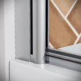 thumbnail image 3 of Ceronda 32" x 55" Frameless Pivot Fixed Bathtub Panel with CrystalTech Treated 1/4" Tempered, Clear Glass, Polished Chrome Hardware, SKU: DSD-3432-228-CH, 3 of 5