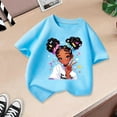 thumbnail image 5 of MEZZALL Kid Girls Cute Graphic T-Shirt Round Neck Short Sleeve Tee Summer Casual Tshirts Tops, Blue, 3-4 Years, 5 of 5