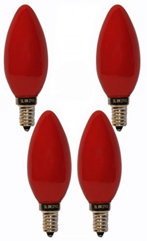 Sleeklighting 6 Watt E12 Led Filament Candelabra Red Light Bulb