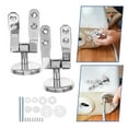 thumbnail image 4 of Raindrops 1 Set of Toilet Seat Lid Hinges Replacements Kit with Bolts and Screws Soft Closing Toilet Lid Hinge Set Toilet Seat Lid Hardware for Home Bathroom, 4 of 8