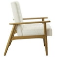 thumbnail image 5 of Accent Chair, Ivory White, Fabric, Wood, Living Room Lounge Cafe Lobby Hospitality Restaurant, Modern Contemporary, HB37050, 5 of 9