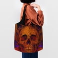 thumbnail image 6 of XMXT Canvas Tote Bag, Scary Skull Ghost Print Large Handbag for Women, Shopping Working Travel, 6 of 7