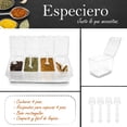 thumbnail image 3 of Especiero con cuatro compartimentos para Condimentos con Cucharas,color Transparente Idea Nuova Contenedores transparesntes con cucharas, 3 of 7