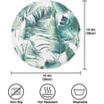 thumbnail image 4 of Coolnut Tropical Palm Leaves Round Placemats Durable Non-Slip Table Mat Heat and Stain Resistant Placemat for Kitchen Table Outdoor BBQ Activities(4PCS) Home Decor Gifts, 4 of 7