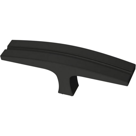 Liberty Curved Groove 3 In. (76 Mm) Matte Black Elongated Bar Cabinet Knob