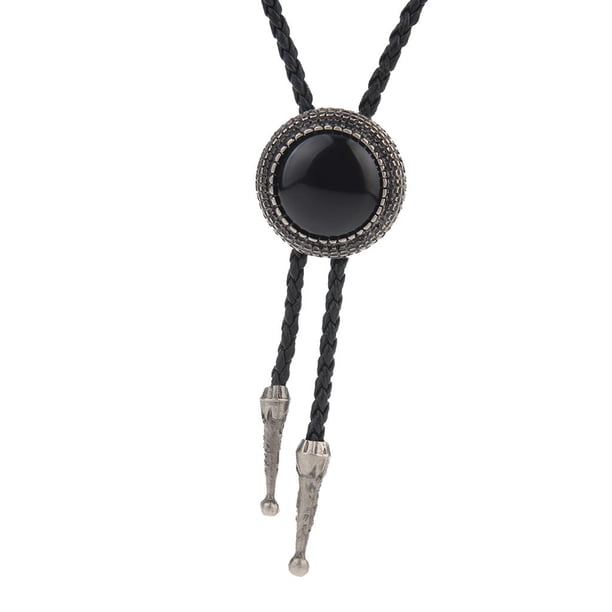 Collar de corbata de bolo con colgante de corbata de bolo, joyería de moda para hombre para fiesta como se describe