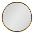 thumbnail image 2 of Kate and Laurel Travis Round Wood Wall Mirror, 31.5" Diameter, Gold, Modern Glam Wall Décor Accent, 2 of 7