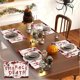 thumbnail image 1 of Manteles individuales con estampado de grafiti de Halloween, mantel individual de lino con letras rojas, borde para mesa, decoración de mesa para el hogar, tapete aislante, mantel individual de lino, 1 of 5