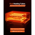 thumbnail image 3 of VEVOR Electric Pizza Oven, 12 in Countertop Pizza Oven, 77 to 572°F Temp Range, 1450W Indoor Pizzas Maker w/Timing & Temp Control, Pizzas Cooker w/Dual Heat Tube, Grill Rack, 3 of 9