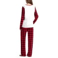 thumbnail image 3 of Adult 2 Piece Pajama Set Christmas Print Long Sleeves Shirt and Elastic Pants Loungewear Soft Sleepwear for Nightwear, 3 of 3