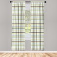 thumbnail image 3 of Ambesonne Green and Brown Curtains, Lace Pattern, Pair of 28"x84", Yellow Green Mint Green, 3 of 5