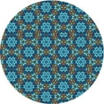 thumbnail image 1 of Ahgly Company Indoor Round Patterned Dark Gray Black Area Rugs, 5' Round, 1 of 6