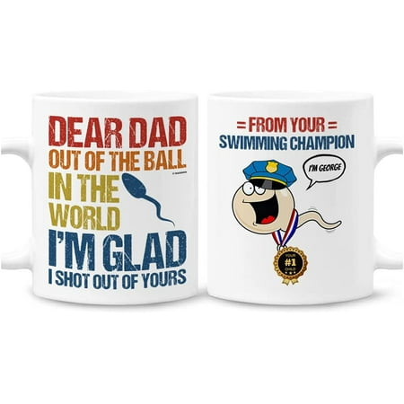 

Personalized Bonus Dad Dear Out Of The Ball In World Ceramic Coffee Mug Tea Cup 11oz 15oz Birthday Christmas Father s Day Gifts From Daughter Son for Police Stepdad Bonusdad Papa
