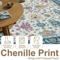 thumbnail image 4 of 5x7 Area Rugs - Ultra-Thin Washble Rug, Stain Resistant Anti Slip Backing Rugs for Living Room,Bedroom, Vintage Home Decor Area Rug, Indigo, 4 of 6