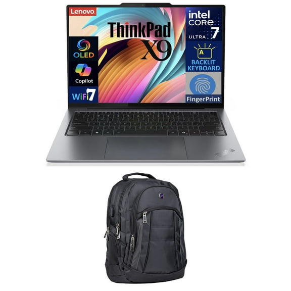 Lenovo Thinkpad X9-14 Gen 1 Aura Edition HIGH PERFORMANCE Laptop 14.0in OLED WUXGA Display (Intel Ultra 7-258V, 32GB LPDDR5X, 1TB SSD, Backlit KB, Fingerprint, Win 11 Pro) w/Premium Backpack
