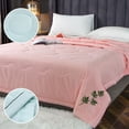 thumbnail image 5 of Fmbmuo Herbal-Infused Summer Cooling Quilt Lightweight Breathable Air Conditioner Blanket Machine Washable Twin/Twin XL (Pink), 5 of 5