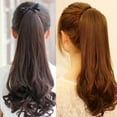 thumbnail image 4 of Hair Extensions Ponytail Ponytail Extension Wavy Hair Synthetic Clip In Ponytail Wig Daily Hair Pieces, 4 of 7