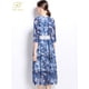 thumbnail image 2 of H Han Queen 2024 otoño elegante vestido de fiesta Patchwork Floral Crochet ahuecado encaje Midi Vestidos Oficina Vestidos casuales juveniles, 2 of 4