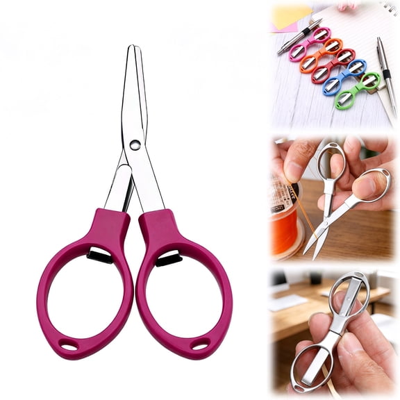 Stainless Scissors Anti Folding Glasses Shaped Shear for Home and Travel Stationery Supplies Office Supplies Craft Supplies Art Supplies Desk Accessories