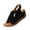 Black_003, variant on Domuza Orthopedic Wedge Sandals for Women, arch support wide width leather slingbacks. Lightweight and comfy for summer walking, beach and dressy wear. Red 5.5(EU-36)