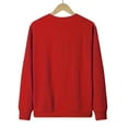 thumbnail image 2 of Women Heart Print Sweatshirt Spring Autumn Women Sweatshirt Heart Print Pure Color Round Neck Loose Long Sleeves Pullover Valentines Day Top Fall Long, 2 of 8