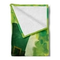 thumbnail image 2 of St. Patrick's Day Soft Flannel Fleece Throw Blanket, Leprechaun Hat Shoes Costume with Pot of Gold with Shamrock Leaves, Cozy Plush for Indoor and Outdoor Use, 50" x 60", Forest Green, by Ambesonne, 2 of 5