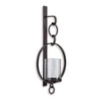 thumbnail image 2 of Signature Design by Ashley Ogaleesha Wall Sconce Candle Holder, Brown, Metal and Glass Wall Décor with Hurricane Shade, 2 of 4