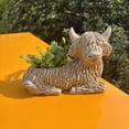 thumbnail image 2 of Escultura de resina de vaca Highland para decoración de jardín, 19 cm, 2 of 2