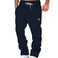 thumbnail image 1 of Zszcpp Jogging Pants For Men Long Solid Fleece Lined Sweat Wide Straight Leg Bottom Sweat Joggers Pockets Trousers Casual Trouser, 1 of 4