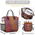 thumbnail image 5 of Orange and Purple Of Leopard Print Womens Lunch Box for Work,Insulated Large Lunch Bag for Tween and Teen,Loncheras Para Mujer,Leakproof Adult Lunch Bag for Work,Beach,Travel,Picnic,Camping, 5 of 7