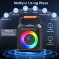 thumbnail image 3 of JYX Karaoke Machine for Adult & Kids, Portable Bluetooth Speaker with 2 Mics & DJ Lights, Party Singing Machine, T17, 3 of 11